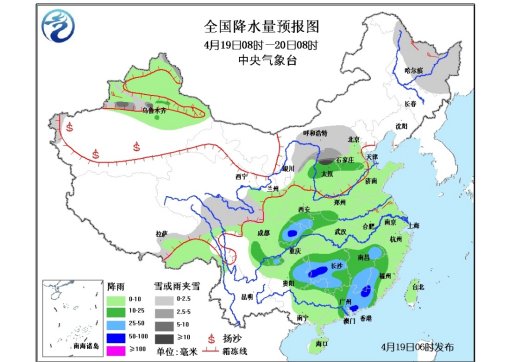 中国西北华北等地大幅降温中东部有大范围降水