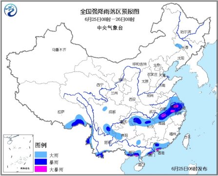 华北东北等地多阵性降水部分地区有大雨雷雨大风