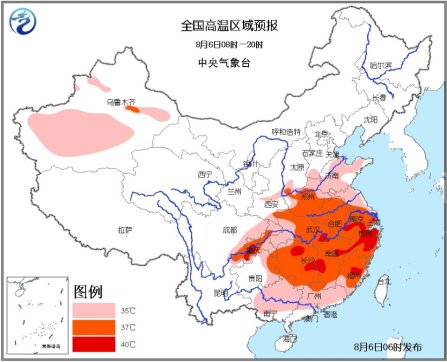 江南江淮江汉等地高温持续浙闽湘渝局地超40度