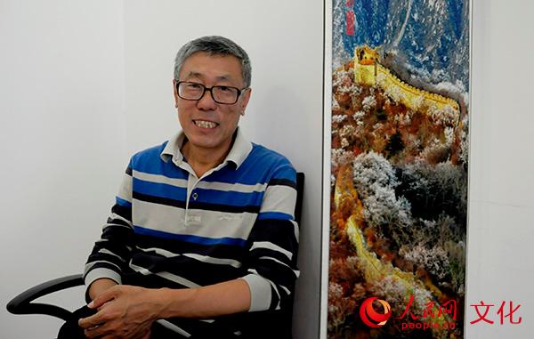 中国长城学会副会长、著名长城保护专家董耀会接受人民网独家专访 （记老黄维 摄）